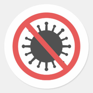 Rond Stop coronavirus Sticker