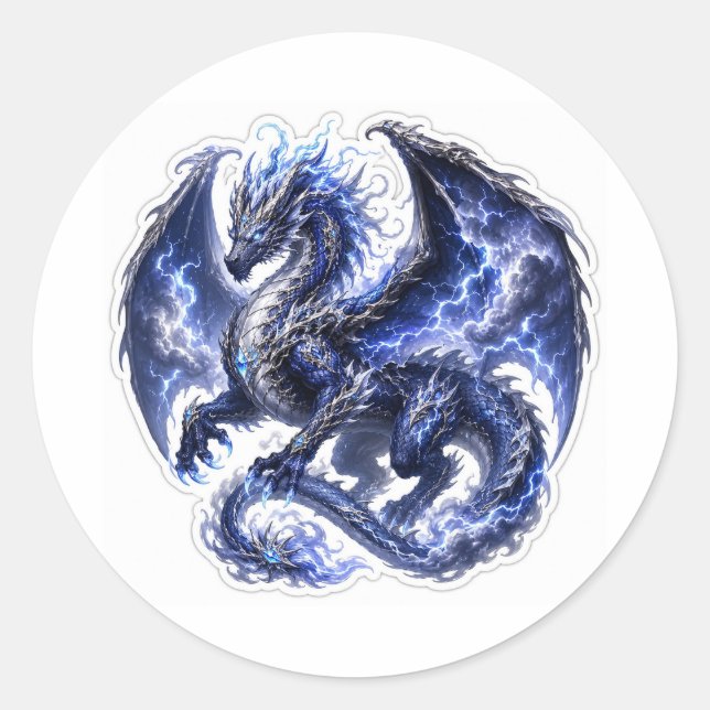Rond Storm Dragon Sticker (Devant)