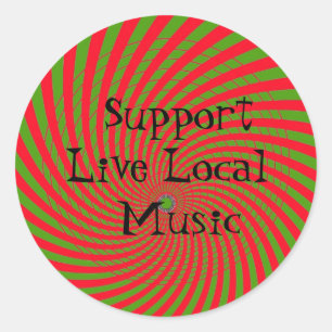 Rond Support Sticker Live Local Music