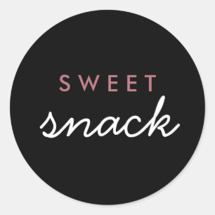 Rond Sweet Snack Sticker Mariage Favoriser Rose Or Noir