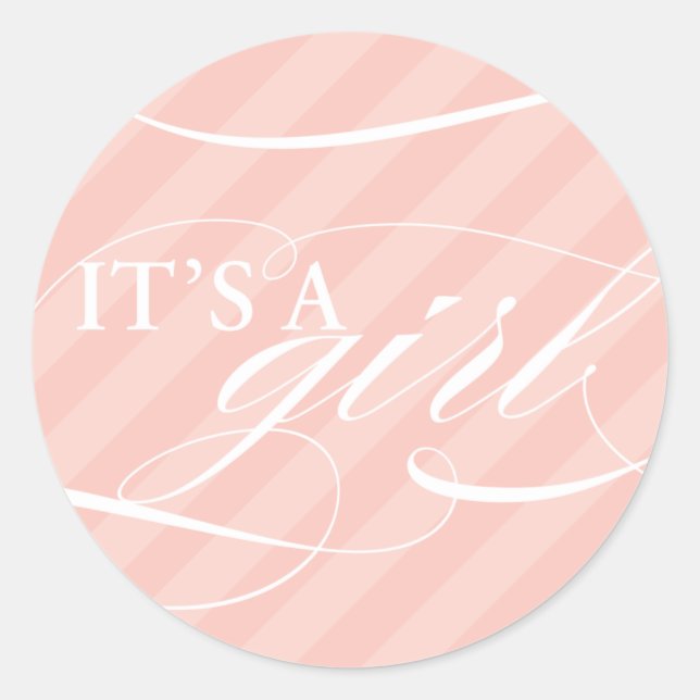 Rond Sweet Stripes - C'est un Sticker pour fille (Devant)