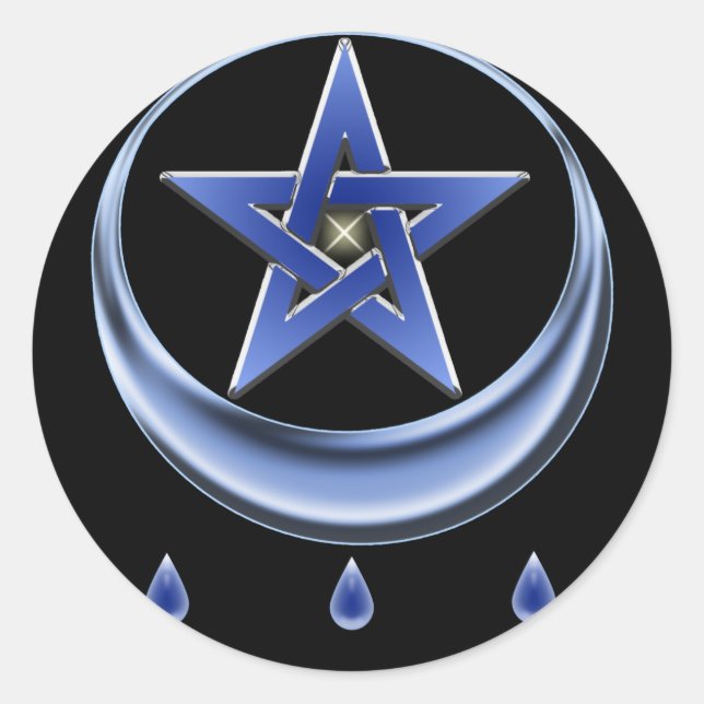 Rond Symbole de bénédiction & Sticker de pentagramme (Devant)