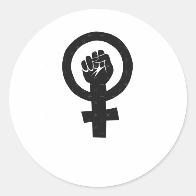 Rond Symbole féministe de l'art Sticker (Devant)