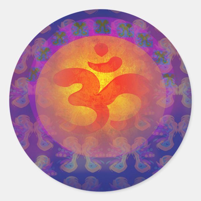 Rond Symbole om aum Sticker (Devant)