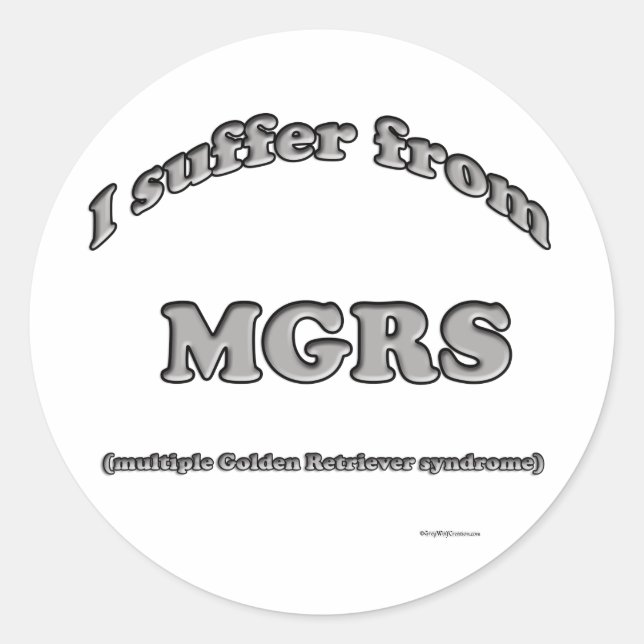 Rond Syndrome de Golden Retriever - Sticker (Devant)