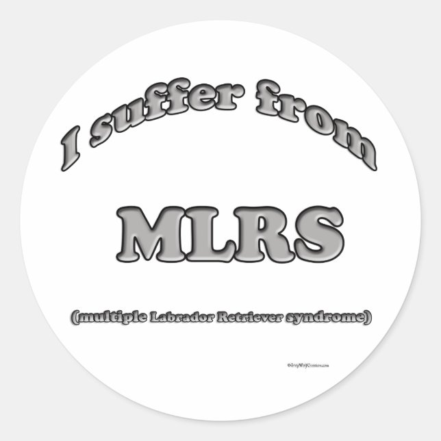 Rond Syndrome d'essayeur du Labrador - Sticker (Devant)