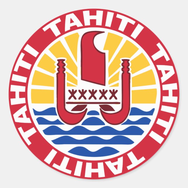 Rond Tahiti sticker (Devant)