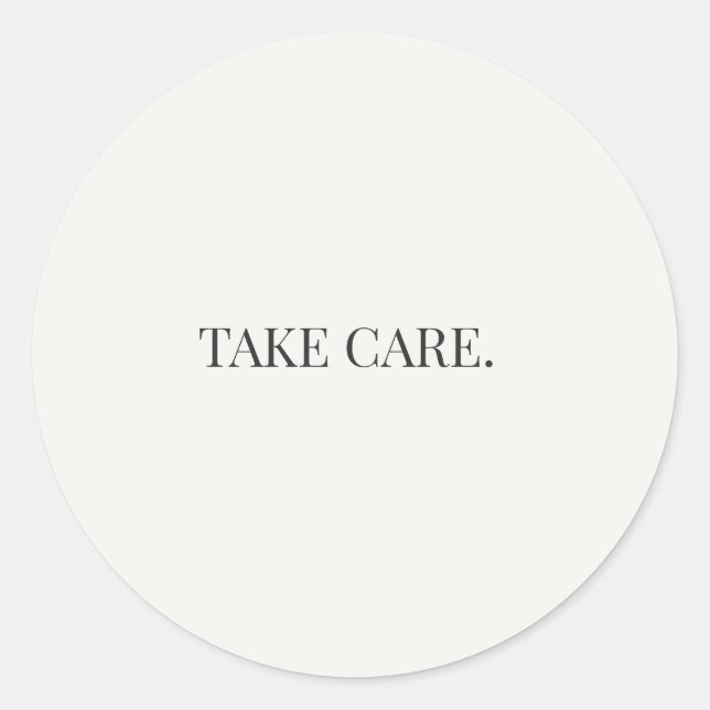 Rond Take Care Round Sticker – Everyday Support Series (Devant)