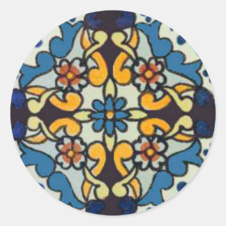 Rond Talavera Tile 1 Sticker Carré