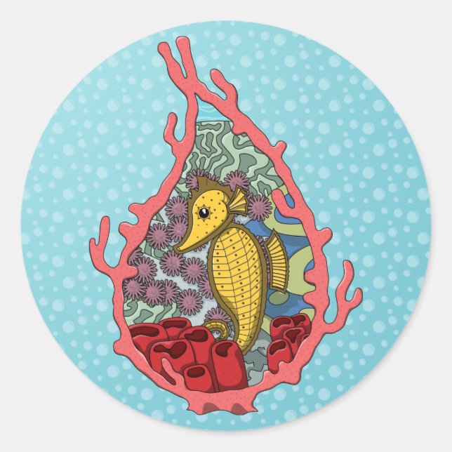 Rond Tanga the Seahorse Sticker (Devant)