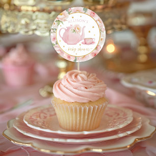 Rond Tea Party Baby shower Favoriser Sticker