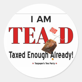 Rond Tea Party TEA'd Sticker - Customisez-le !