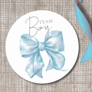 Rond Team Boy Blue Bow Sticker de révélation de genre