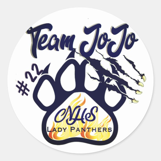 Rond Team JoJo Sticker Northshore Lady Panthers Ball (Devant)