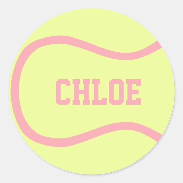 Rond Tennis Ball Sticker - Customisez-le ! (Devant)