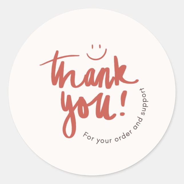 Rond ' Thank you 'appreciation sticker (Devant)