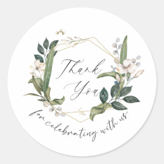 Rond Thank You Favor Sticker, Wedding sticker
