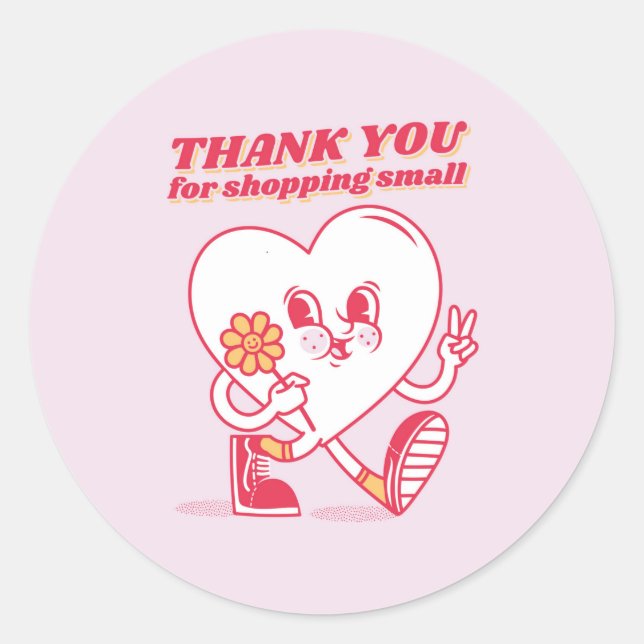 Rond Thank you for shopping small sticker (Devant)