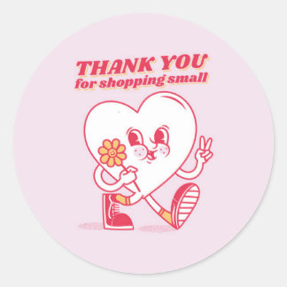 Rond Thank you for shopping small sticker