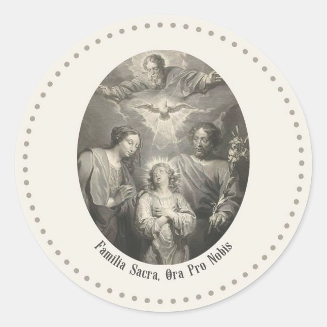 Rond The Holy Family And Holy Trinity Round Sticker (Devant)