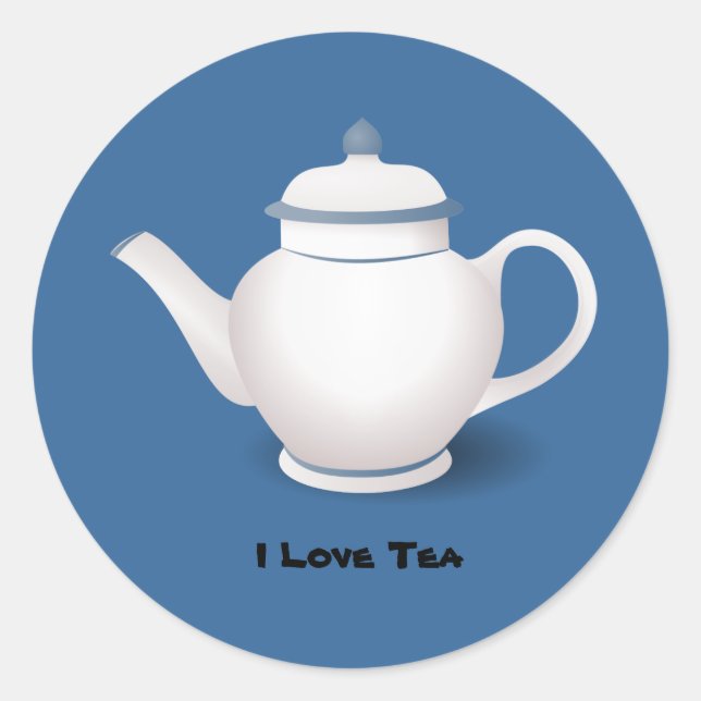 Rond Thé : I Love Tea sticker (Devant)