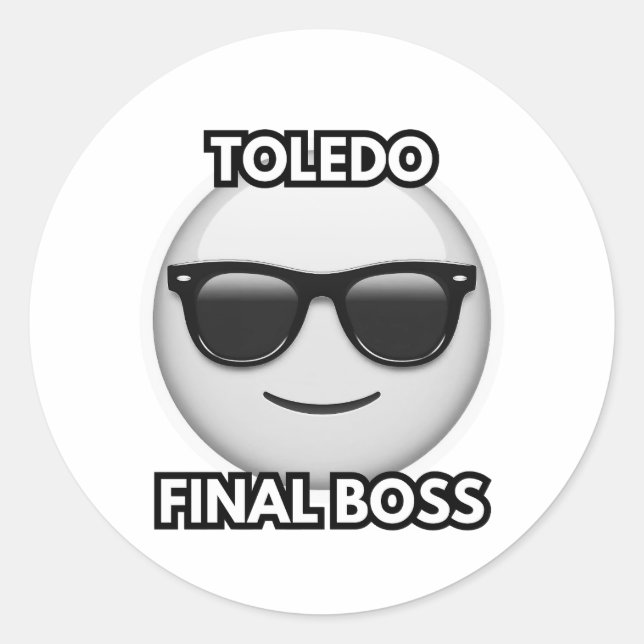 Rond Toledo Final Boss Cool Emoji Sticker  (Devant)