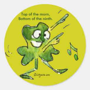 Rond Top Of The Morn Irish Shamrock Sticker