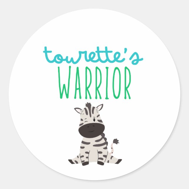 Rond tourette's guerrier sensibilisation mignon Sticker (Devant)