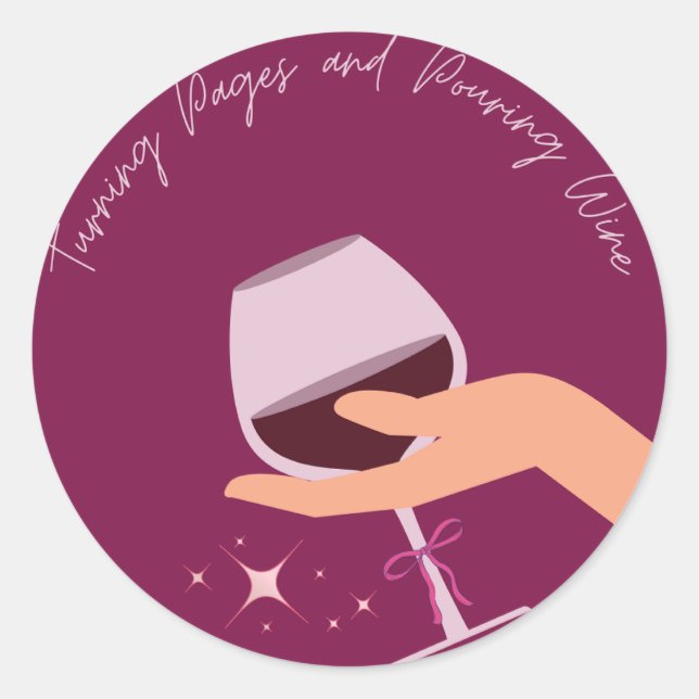 Rond Tourner les pages et pourrir le sticker à vin (Devant)