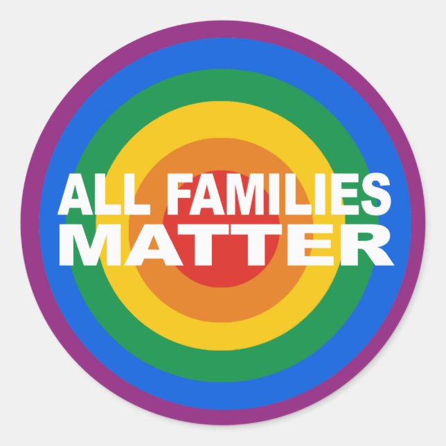 Rond Toutes les familles comptent Bumper Sticker (Devant)