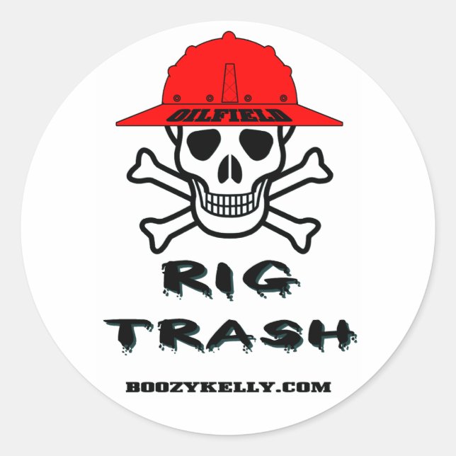 Rond Trash de la bande de forage, Sticker de champ d'hu (Devant)