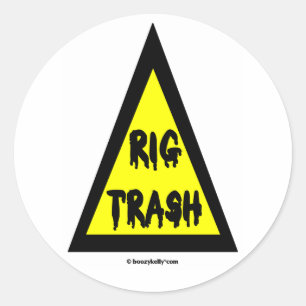Rond Trash de l'enrouleur, Sticker de champ pétrolier,