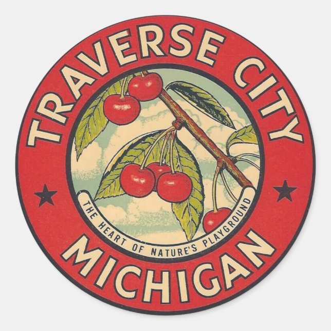 Rond Traverse City, Michigan - Sticker (Devant)