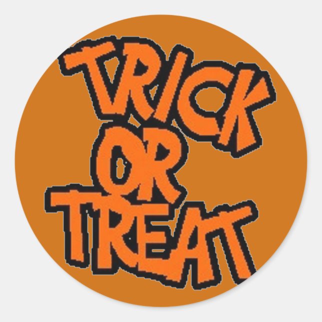 Rond Trick or Treat - Sticker d'Halloween (Devant)
