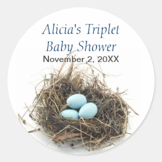 Rond Triplet Sticker Baby shower