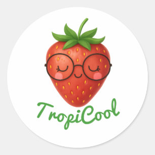Rond TropiCool Strawberry - Sticker Fun & Fruit Frais