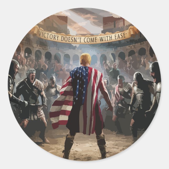 Rond "Trump le sticker du gladiateur" (Devant)