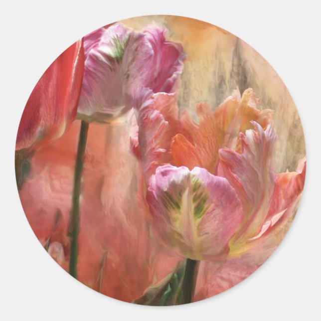 Rond Tulipes - Couleurs De L'Amour Art Sticker (Devant)