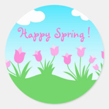 Tulips roses - Sticker