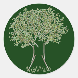 Rond Un Joli Sticker Petit Arbre
