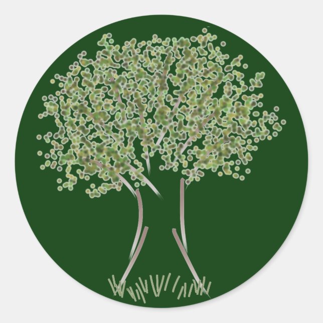 Rond Un Joli Sticker Petit Arbre (Devant)