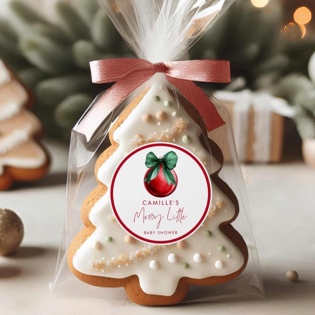 Rond Un joyeux petit Sticker Baby shower (Créateur téléchargé)