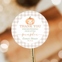Un petit sticker de Baby Shower d'automne pour cit