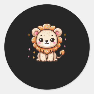 Rond Un Petit Sticker Lion