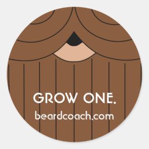 Rond Un Sticker pour la croissance de la barbe