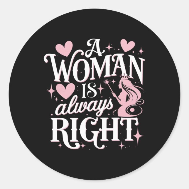 Rond Une Femme Est Toujours À Droite Sticker (Devant)