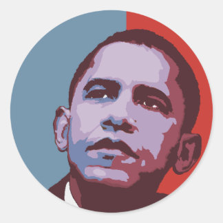 Rond Une nouvelle majorité - Sticker politique d'Obama