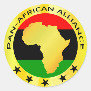 Rond UNIA Pan-African Alliance Africa Roots Sticker