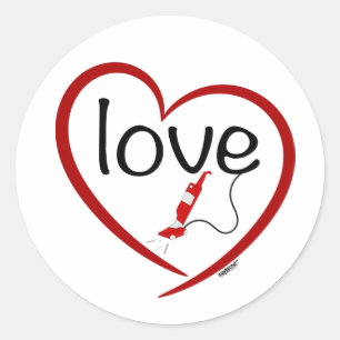 Rond Vacuum Love Classic Round Sticker