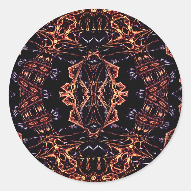 Rond Vector Art, Sticker Flames Abstrait (Devant)
